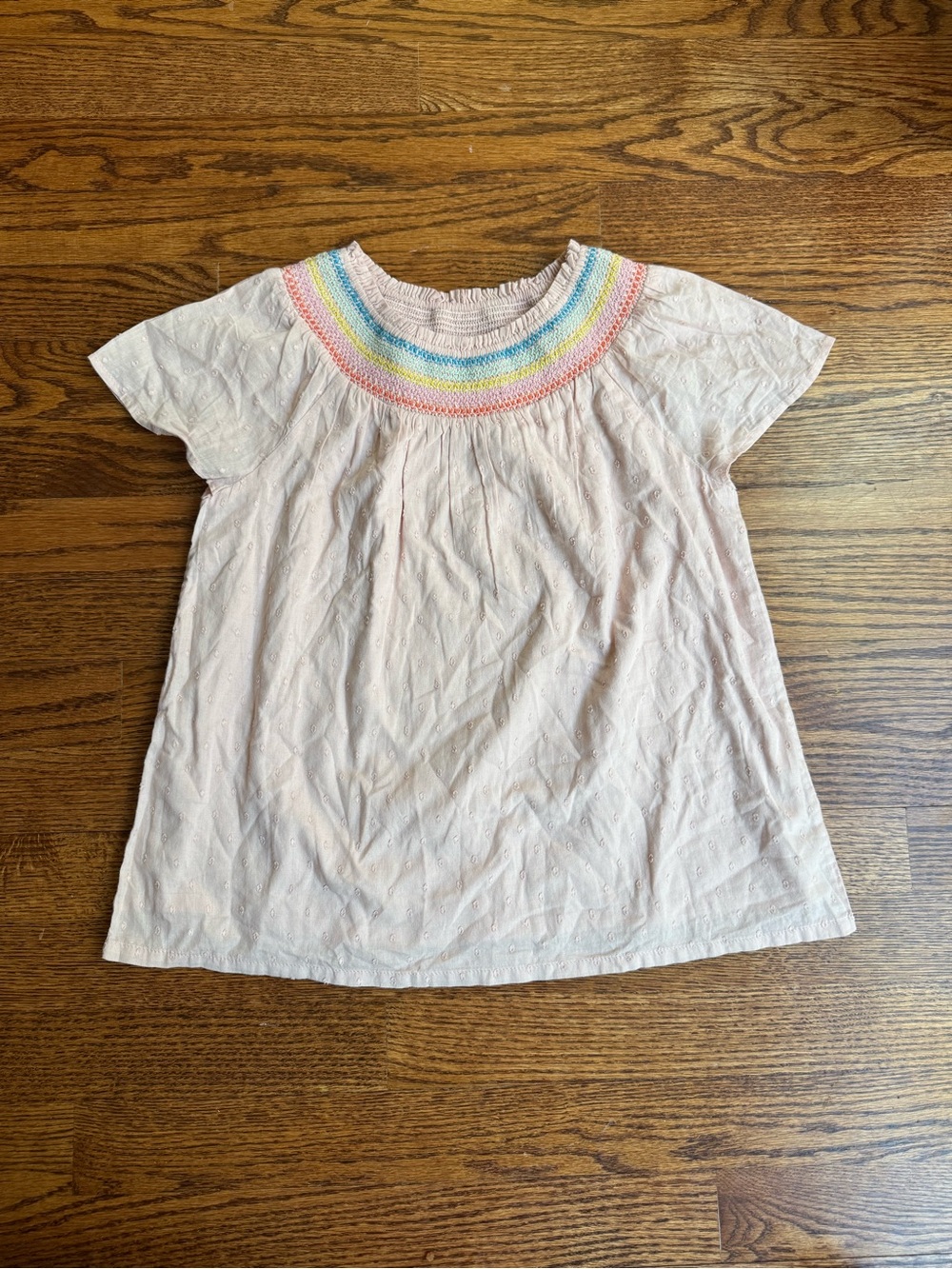 NEW Mini Boden Rainbow Smocked Top 9-10 Years